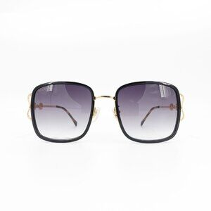 Gucci GG1016 Square Sunglasses Black Gray OS